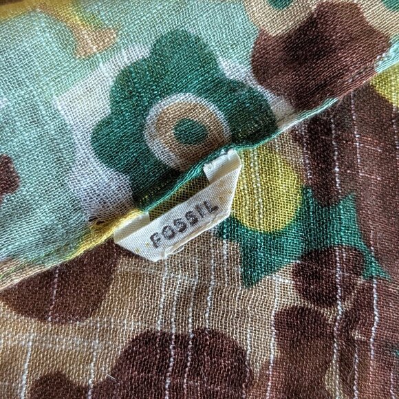 Fossil Floral Scarf — Lightweight & Breezy - Picture 2 of 5